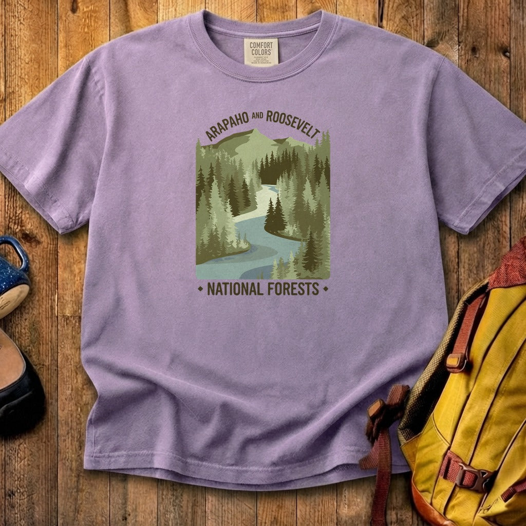 Arapaho and Roosevelt National Forests Cotton T-Shirt