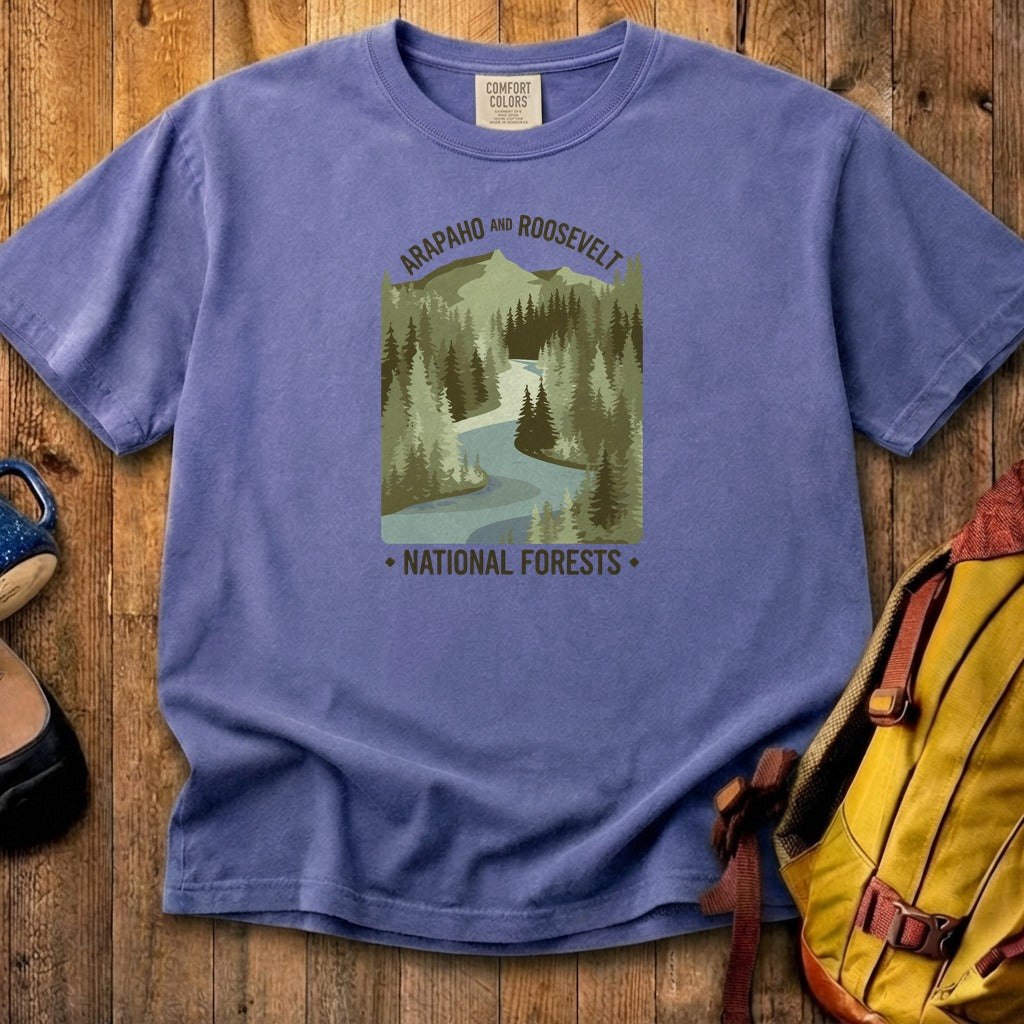 Arapaho and Roosevelt National Forests Cotton T-Shirt