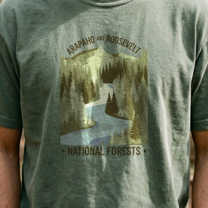 Arapaho and Roosevelt National Forests Cotton T-Shirt