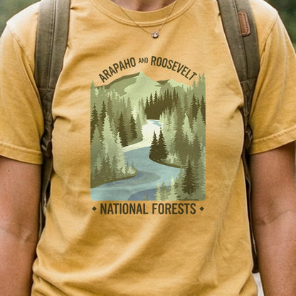 Arapaho and Roosevelt National Forests Cotton T-Shirt