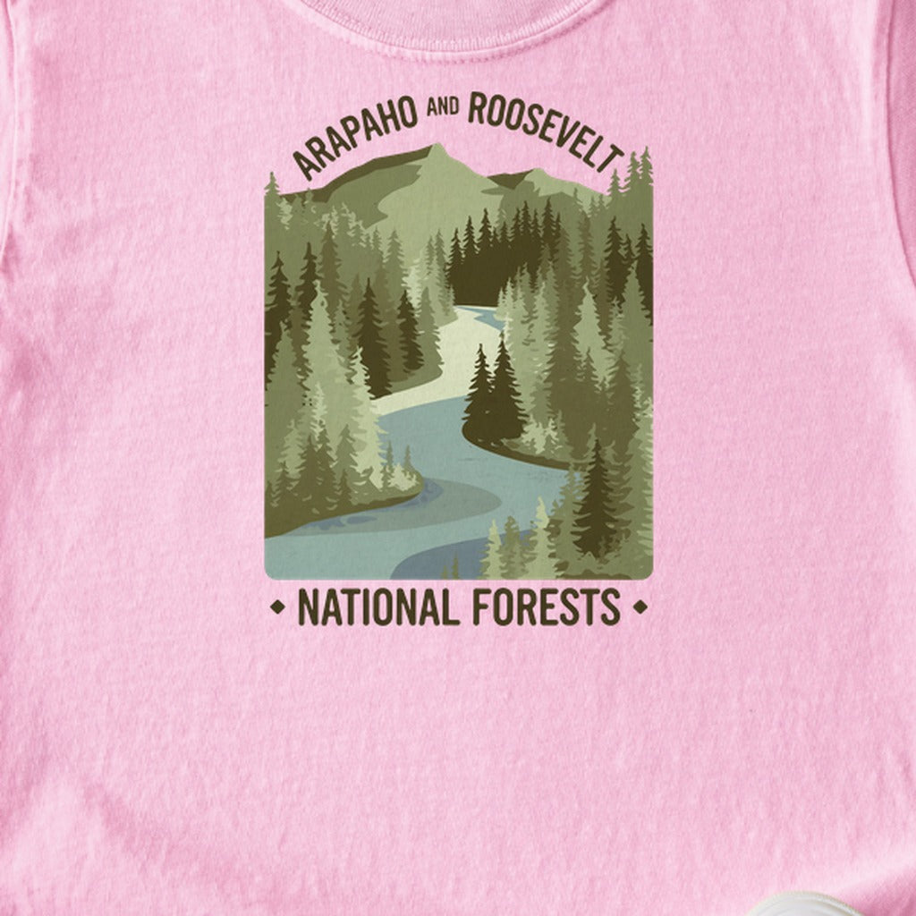 Arapaho and Roosevelt National Forests Kids Cotton T-Shirt