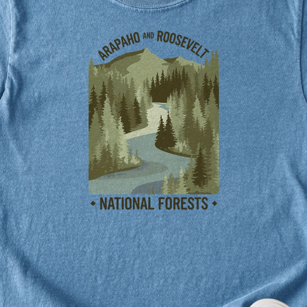 Arapaho and Roosevelt National Forests Kids Cotton T-Shirt