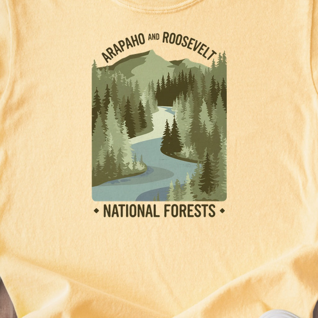 Arapaho and Roosevelt National Forests Kids Cotton T-Shirt