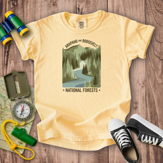 Arapaho and Roosevelt National Forests Kids Cotton T-Shirt