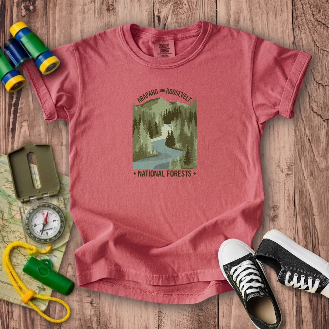 Arapaho and Roosevelt National Forests Kids Cotton T-Shirt