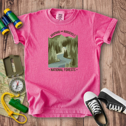 Arapaho and Roosevelt National Forests Kids Cotton T-Shirt