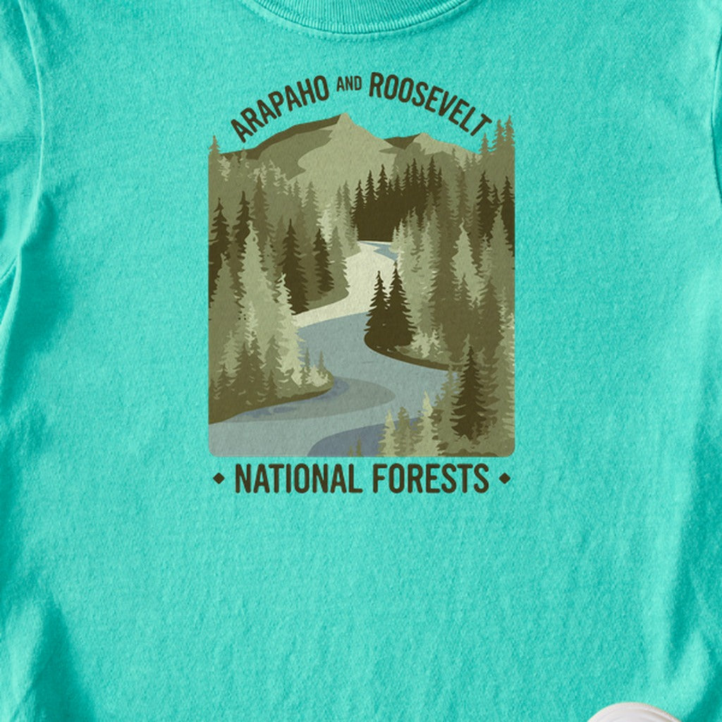 Arapaho and Roosevelt National Forests Kids Cotton T-Shirt