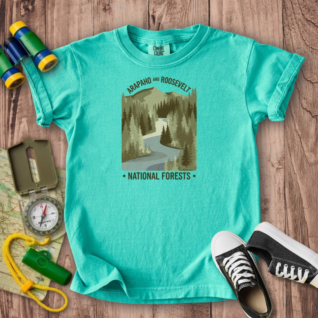 Arapaho and Roosevelt National Forests Kids Cotton T-Shirt