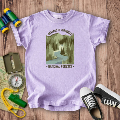 Arapaho and Roosevelt National Forests Kids Cotton T-Shirt