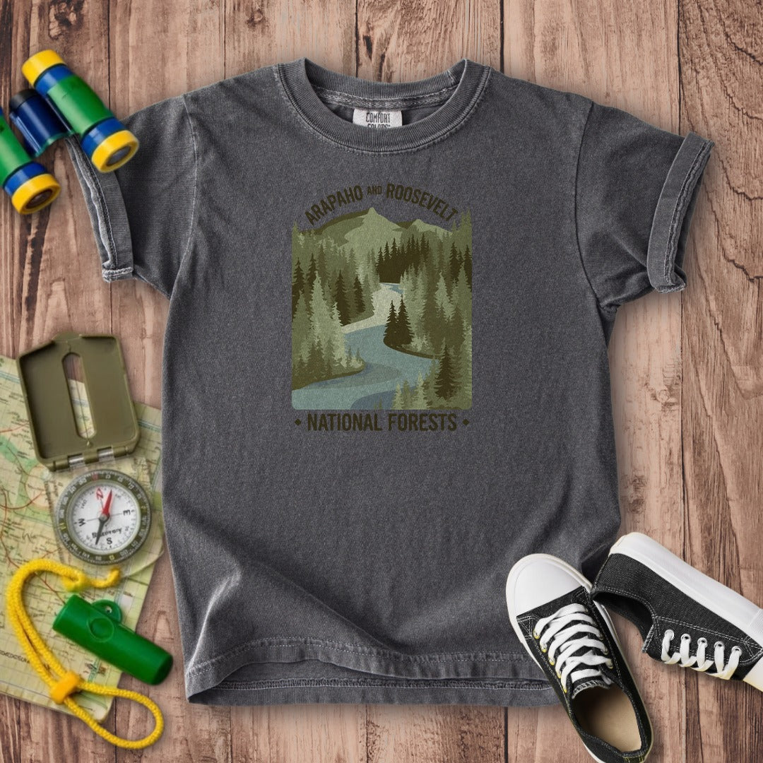Arapaho and Roosevelt National Forests Kids Cotton T-Shirt