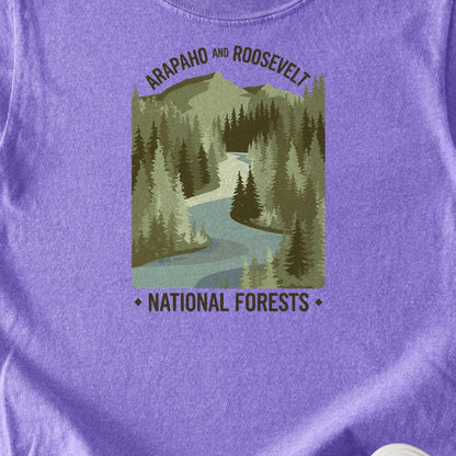 Arapaho and Roosevelt National Forests Kids Cotton T-Shirt