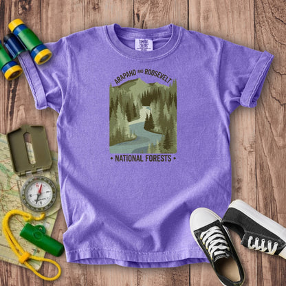 Arapaho and Roosevelt National Forests Kids Cotton T-Shirt