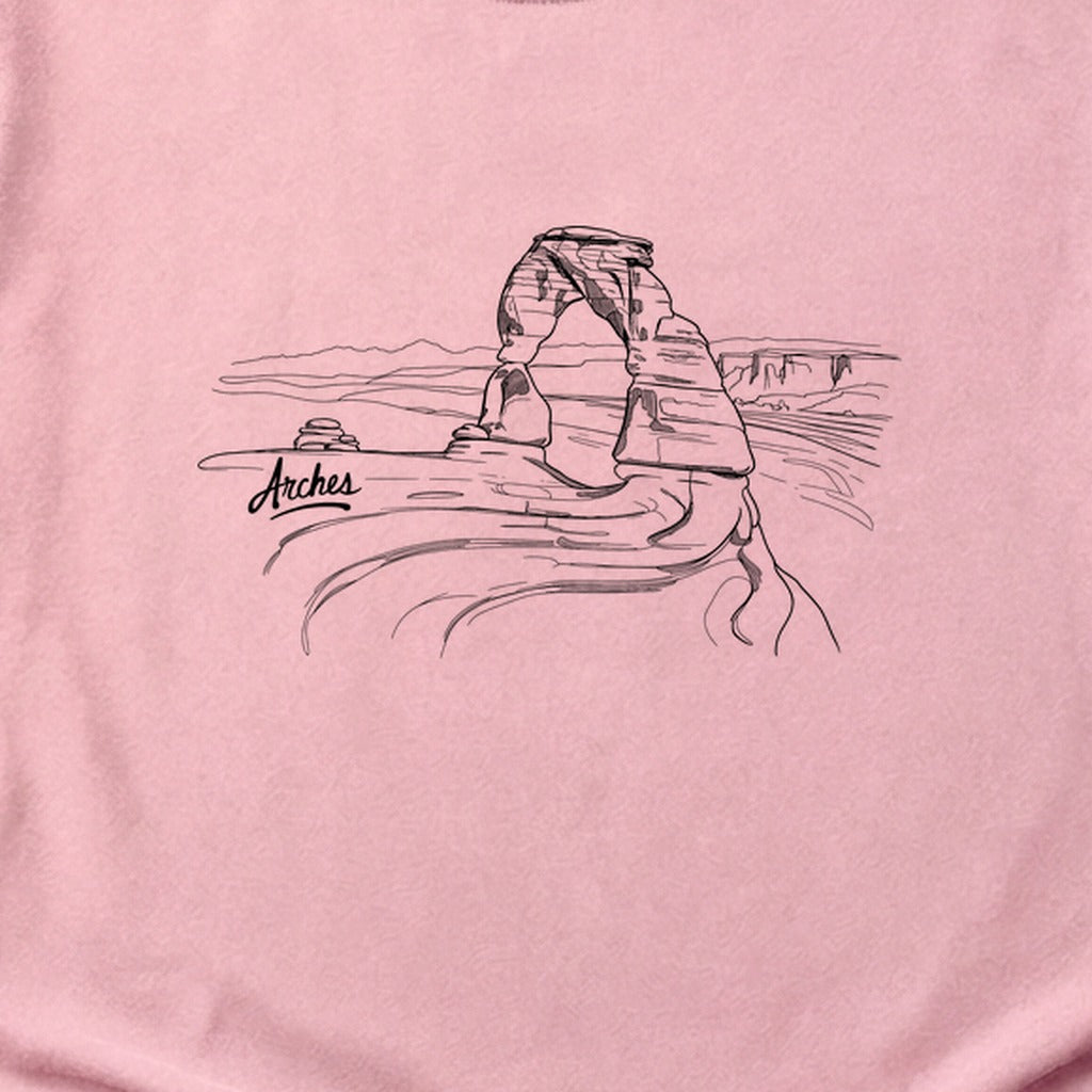 Arches Line Drawing Cotton T-Shirt