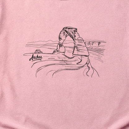 Arches Line Drawing Cotton T-Shirt