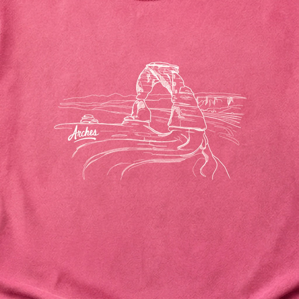 Arches Line Drawing Cotton T-Shirt