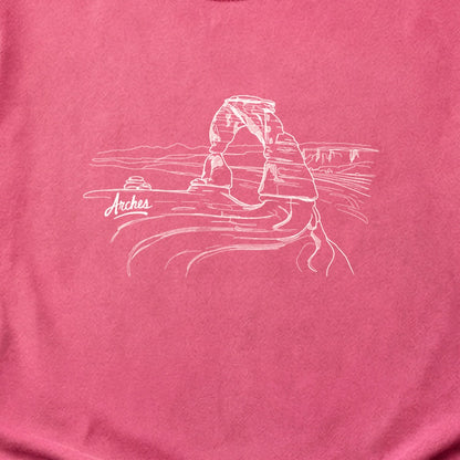 Arches Line Drawing Cotton T-Shirt