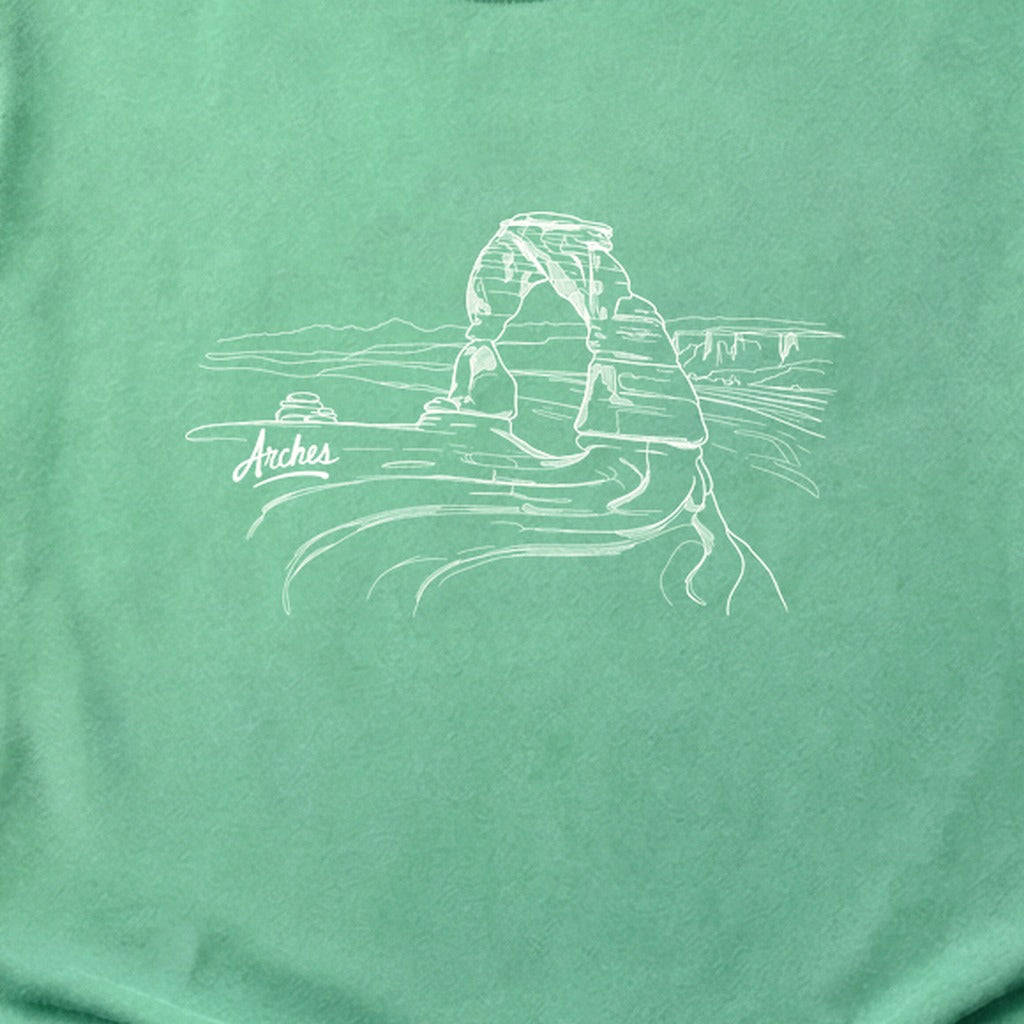 Arches Line Drawing Cotton T-Shirt