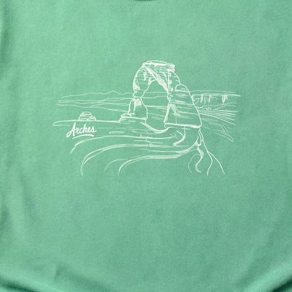 Arches Line Drawing Cotton T-Shirt