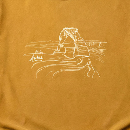 Arches Line Drawing Cotton T-Shirt