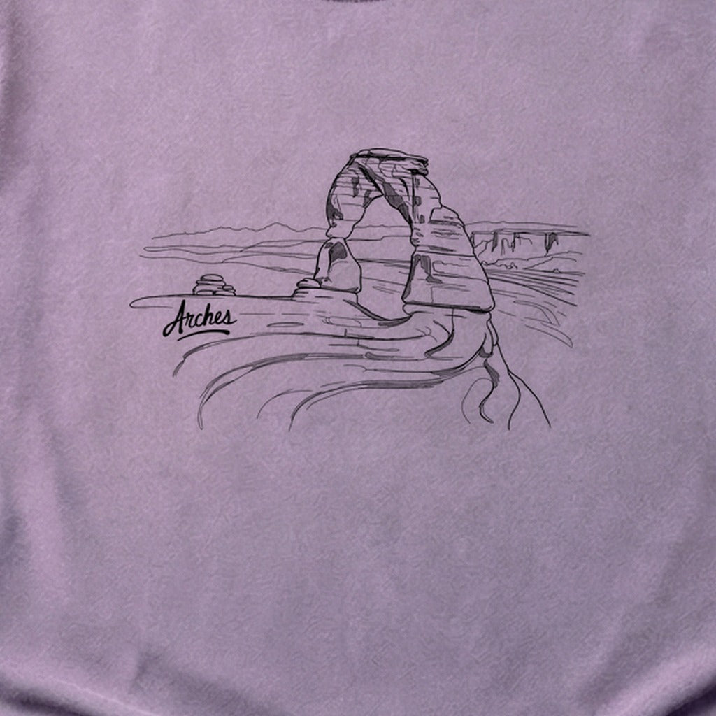Arches Line Drawing Cotton T-Shirt