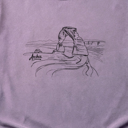 Arches Line Drawing Cotton T-Shirt