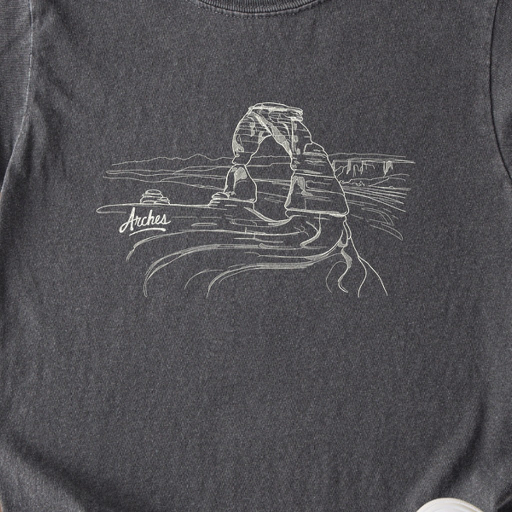 Arches Line Drawing Kids Cotton T-Shirt
