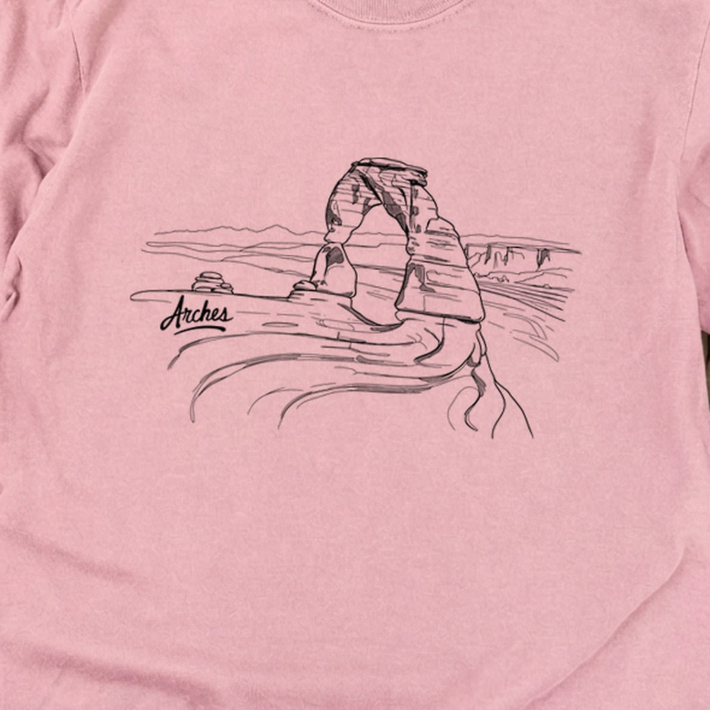 Arches Line Drawing Cotton Long Sleeve