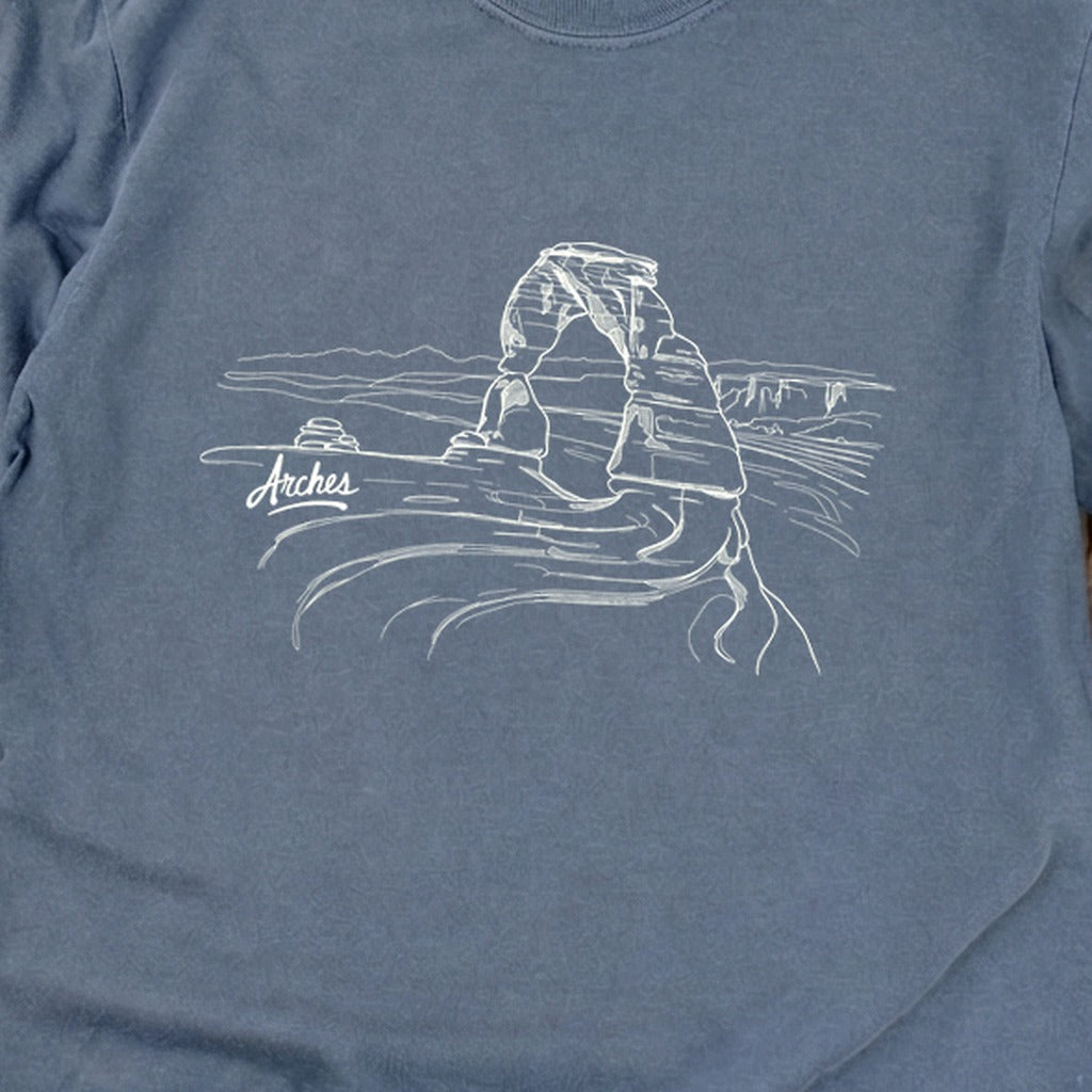 Arches Line Drawing Cotton Long Sleeve