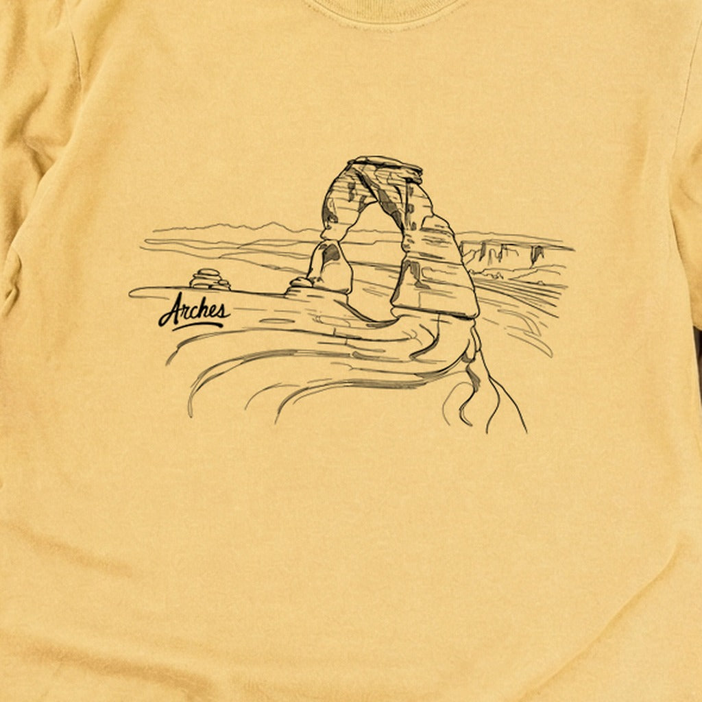Arches Line Drawing Cotton Long Sleeve