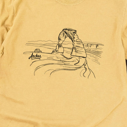 Arches Line Drawing Cotton Long Sleeve