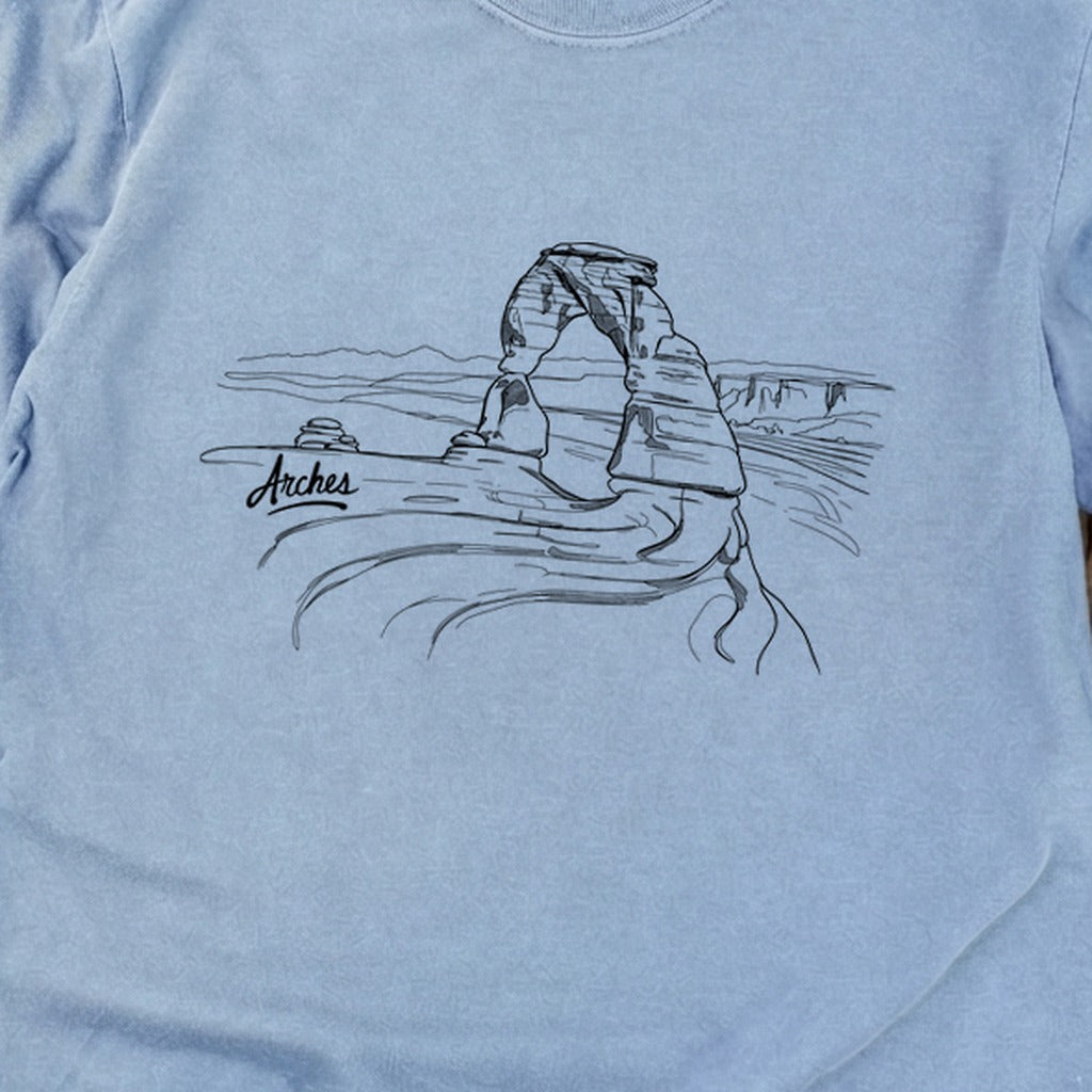 Arches Line Drawing Cotton Long Sleeve