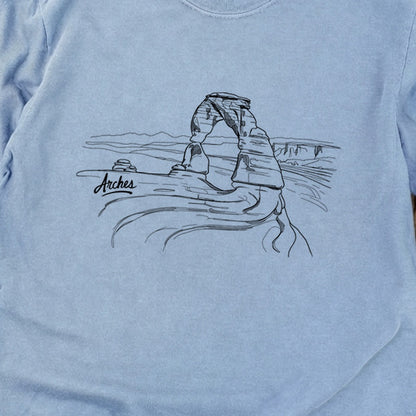 Arches Line Drawing Cotton Long Sleeve