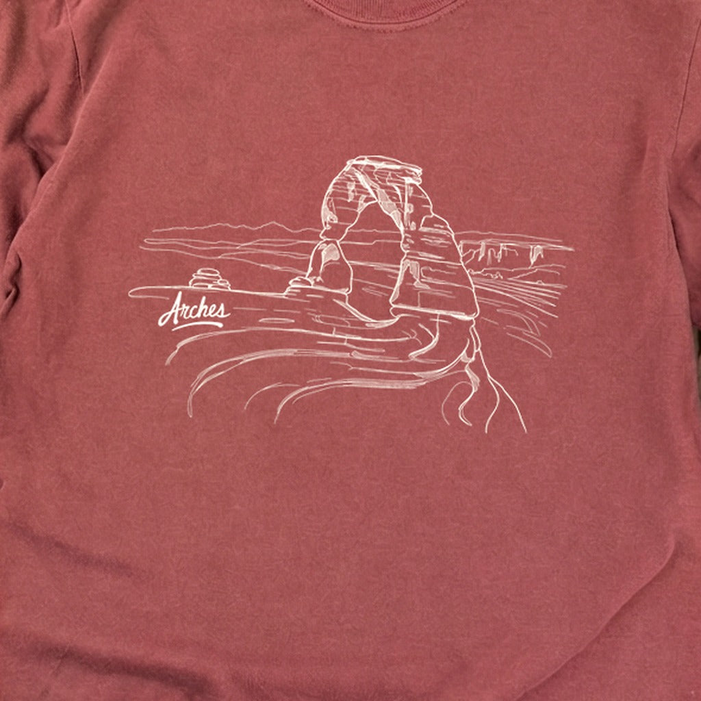 Arches Line Drawing Cotton Long Sleeve