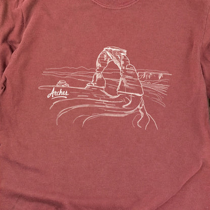 Arches Line Drawing Cotton Long Sleeve
