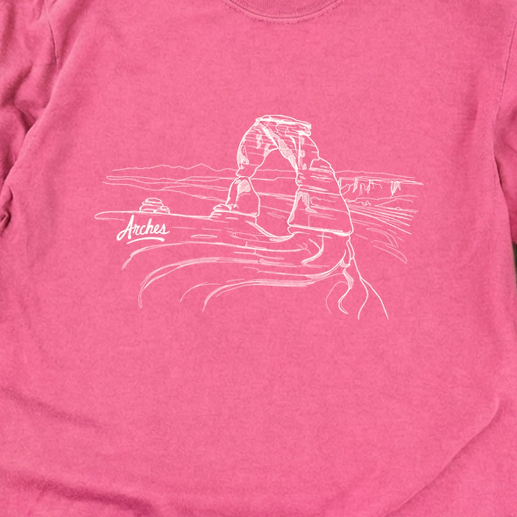 Arches Line Drawing Cotton Long Sleeve
