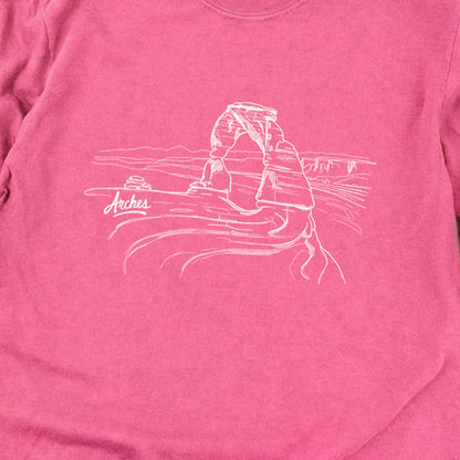 Arches Line Drawing Cotton Long Sleeve