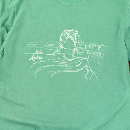 Arches Line Drawing Cotton Long Sleeve