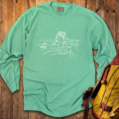 Arches Line Drawing Cotton Long Sleeve