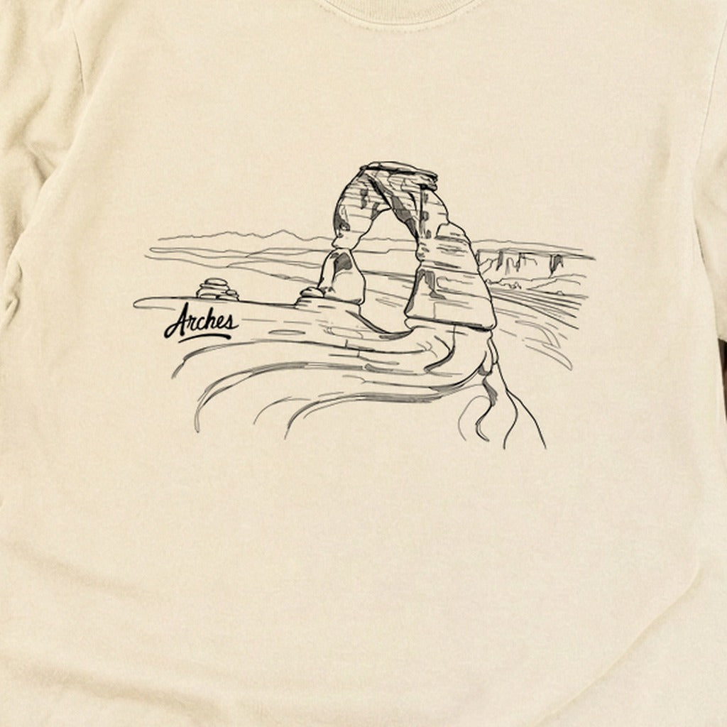 Arches Line Drawing Cotton Long Sleeve