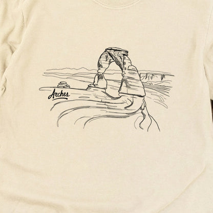 Arches Line Drawing Cotton Long Sleeve