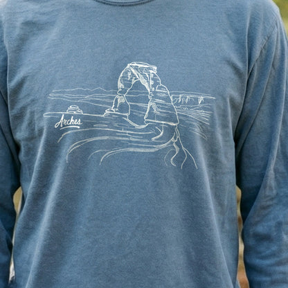 Arches Line Drawing Cotton Long Sleeve