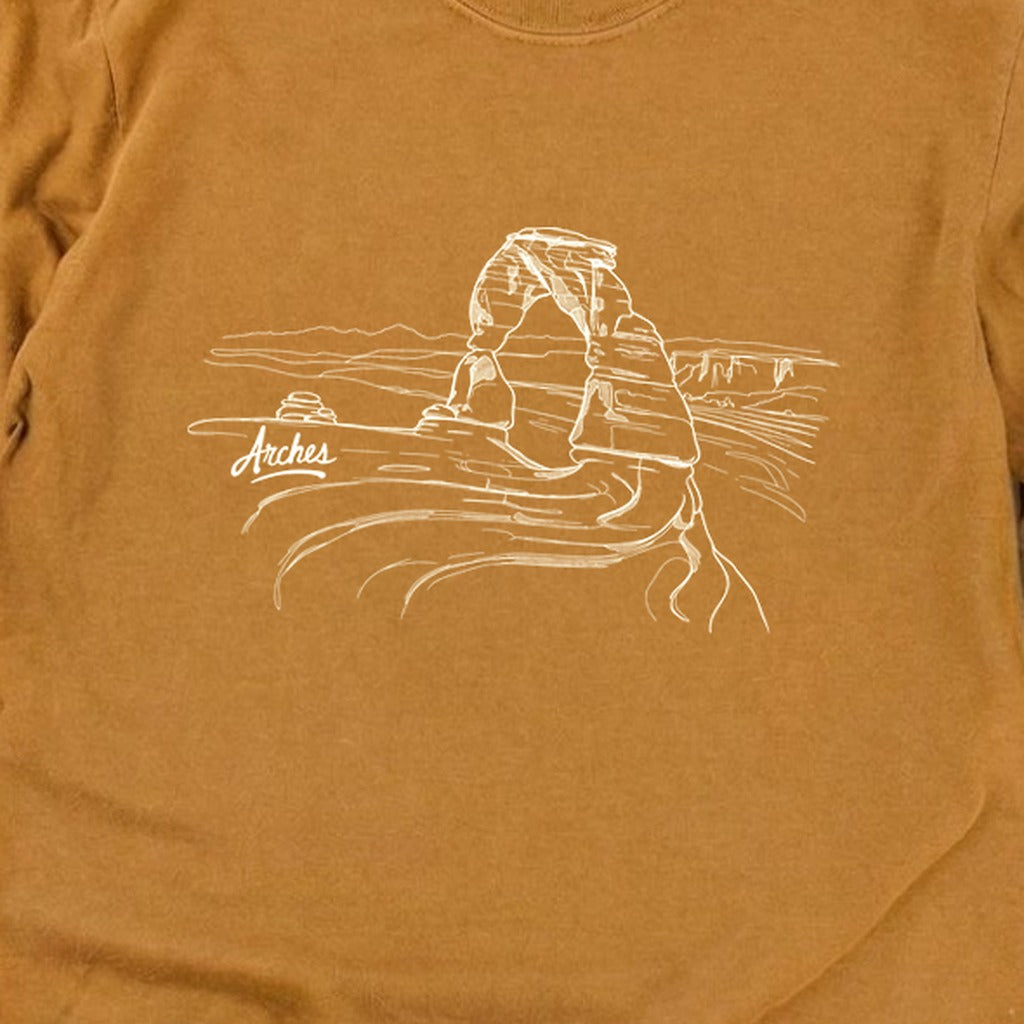 Arches Line Drawing Cotton Long Sleeve
