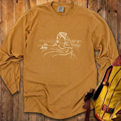 Arches Line Drawing Cotton Long Sleeve