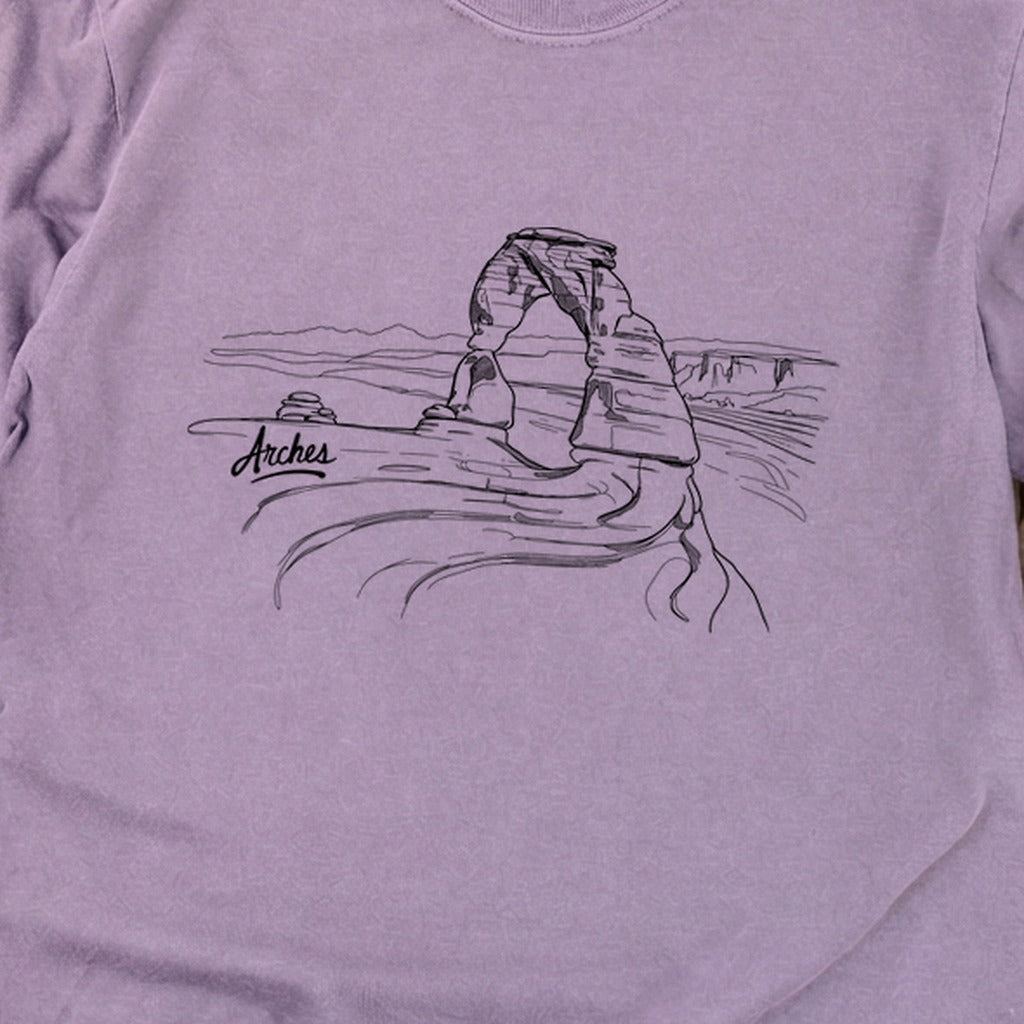 Arches Line Drawing Cotton Long Sleeve