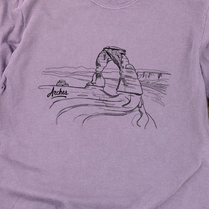 Arches Line Drawing Cotton Long Sleeve