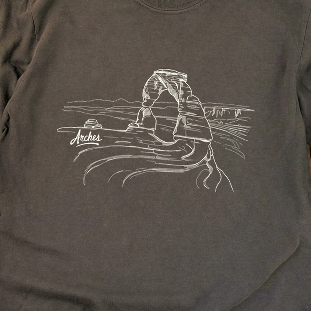 Arches Line Drawing Cotton Long Sleeve