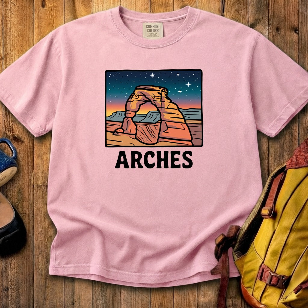 Arches at Night Cotton T-Shirt