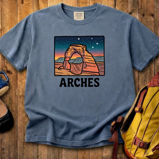 Arches at Night Cotton T-Shirt