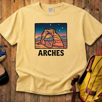 Arches at Night Cotton T-Shirt