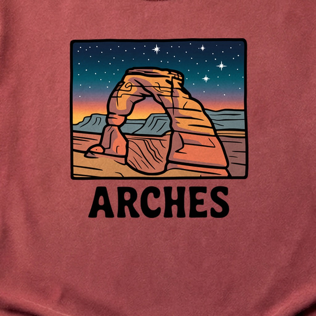 Arches at Night Cotton T-Shirt